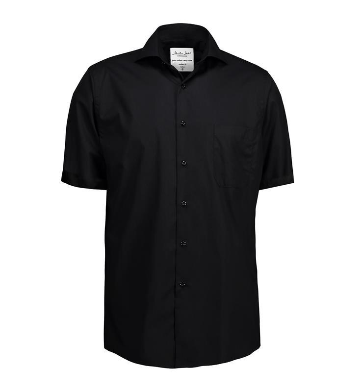 Koszula biznesowa easy care SS Poplin modern s/s SS410-Black