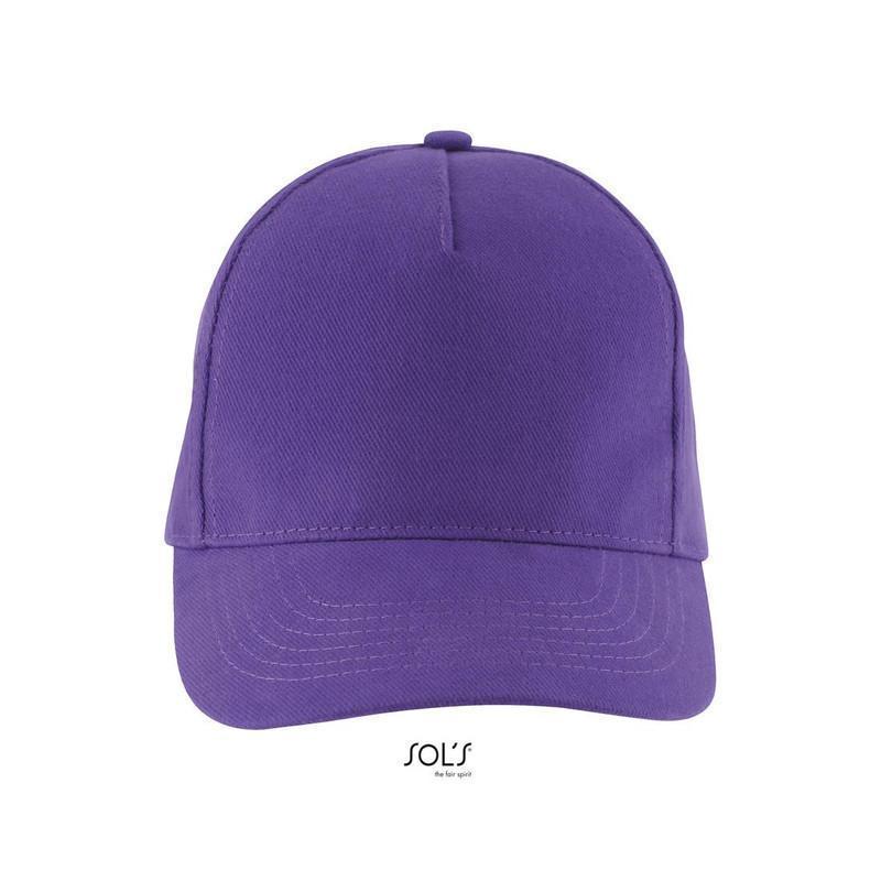 5-panelowa czapka z daszkiem SOL'S LONG BEACH-Dark purple