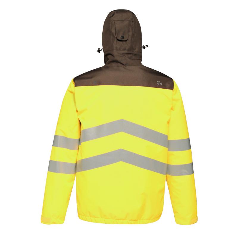 Wodoodporna kurtka ostrzegawcza Regatta Professional TACTICAL HI-VIS BOMBER-Yellow/Grey