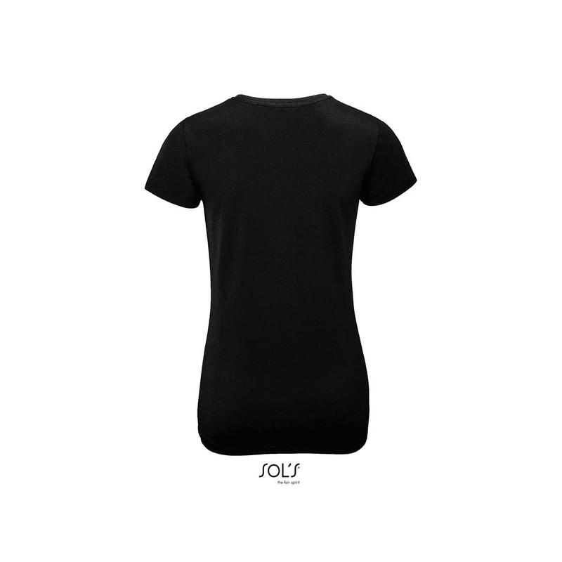 Damska koszulka z elastanem SOL'S MILLENIUM WOMEN-Deep black