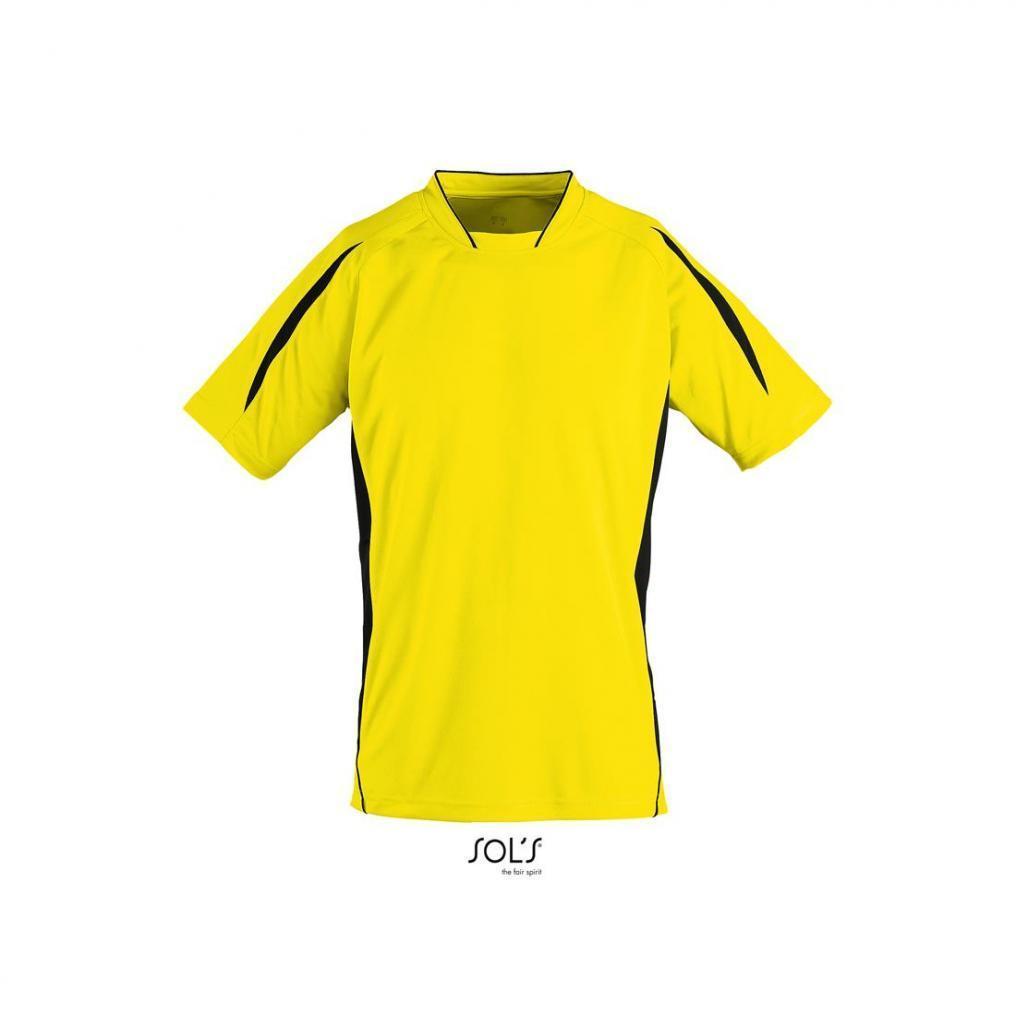 Męska koszulka sportowa SOL'S MARACANA 2 SSL-Lemon / Black