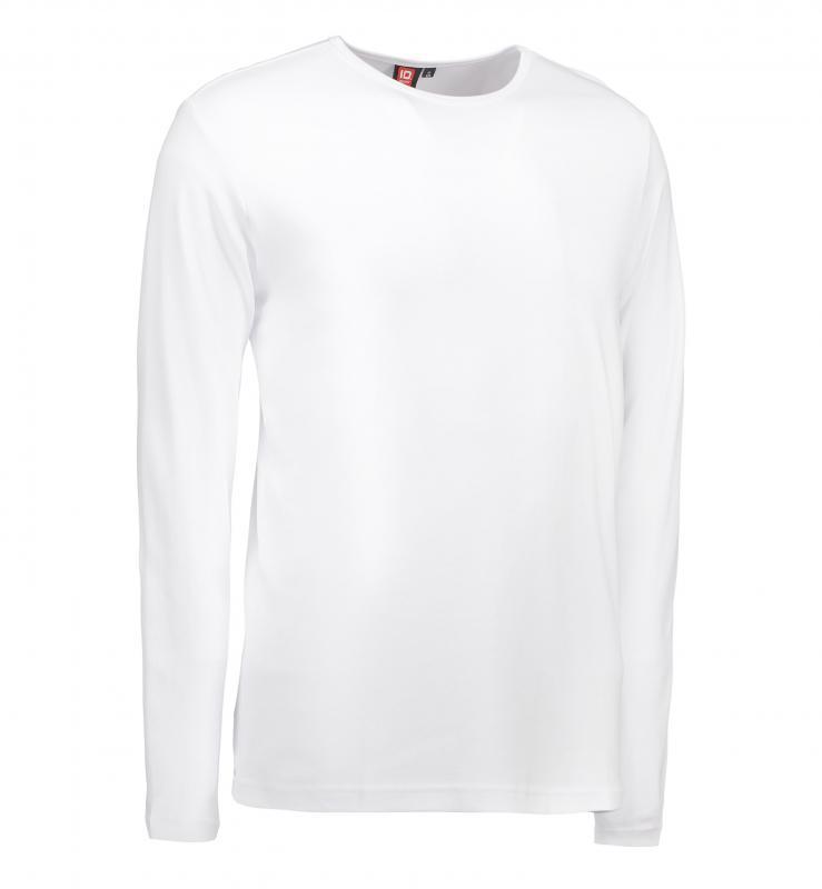 T-shirt unisex ID Interlock długi rękaw 0518-White