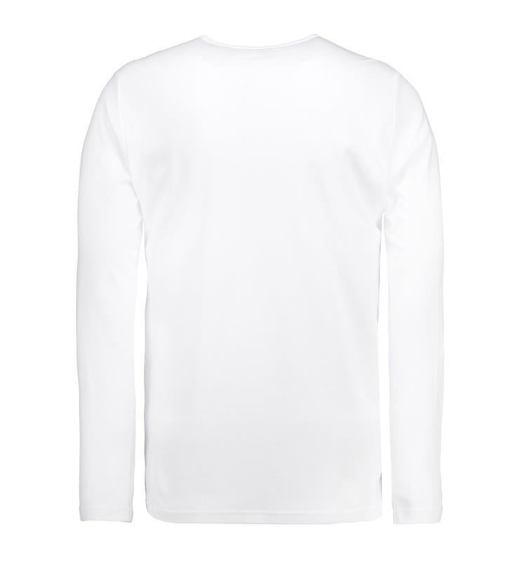 T-shirt unisex ID Interlock długi rękaw 0518-White