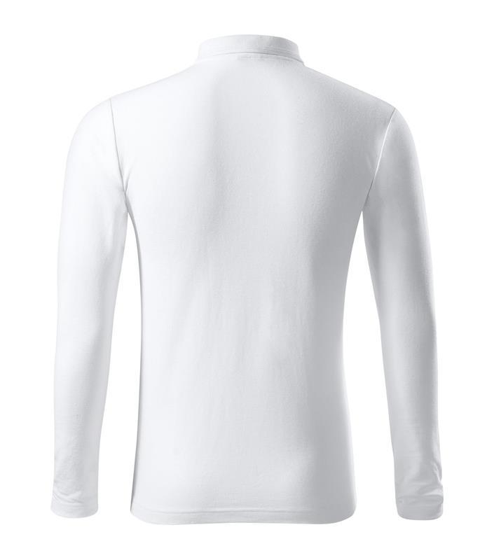 Męska koszulka polo MALFINI Pique Polo LS 221-biały