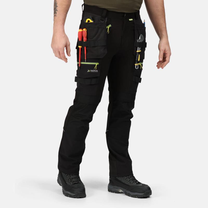 Spodnie robocze wzmacniane Regatta Professional TACTICAL INFILTRATE STRETCH TROUSER long-Black