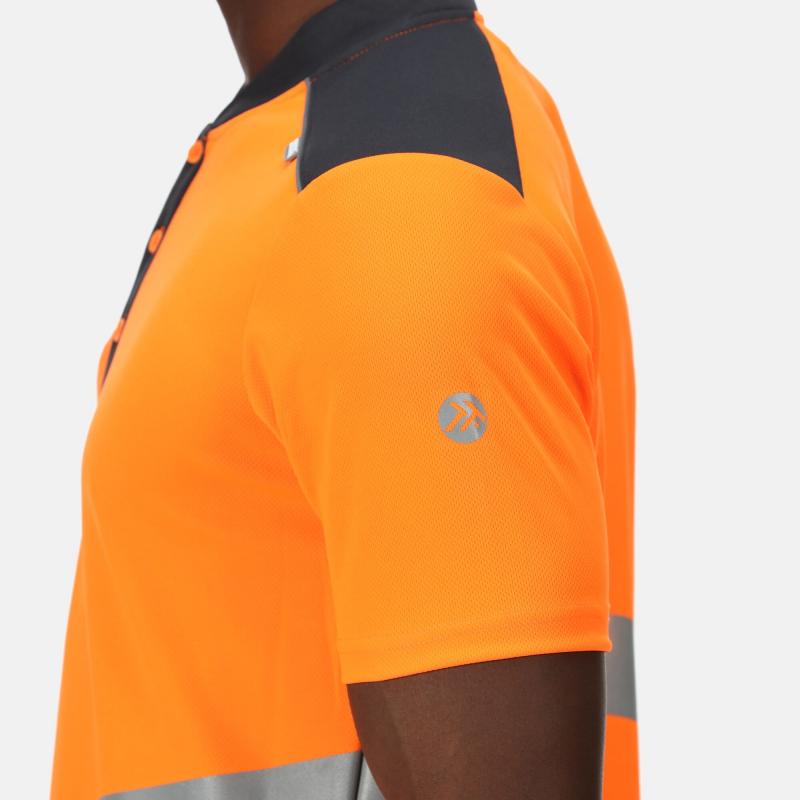 Odblaskowa koszulka polo Regatta Professional TACTICAL HI-VIS POLO-Orange/Grey