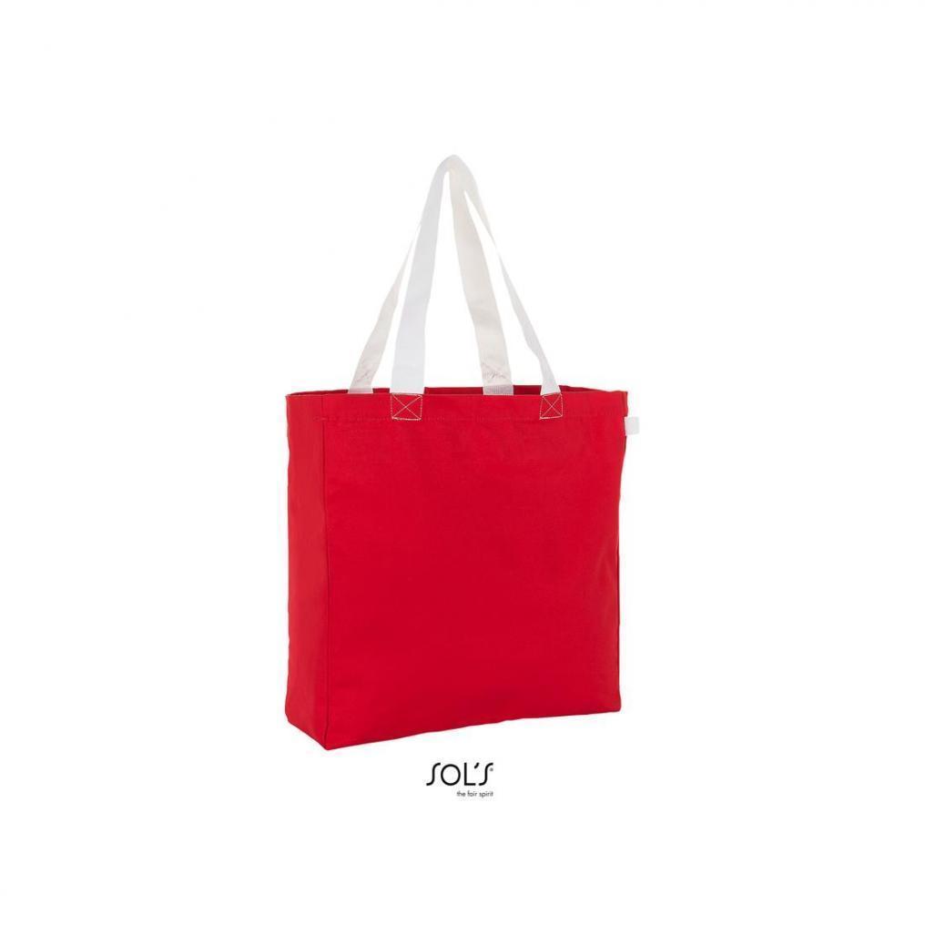 Wytrzymała torba na zakupy SOL'S LENOX-Red / White