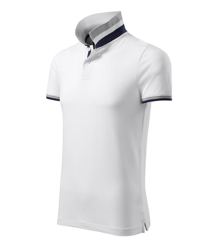 Męska koszulka polo MALFINI PREMIUM Collar Up 256-biały
