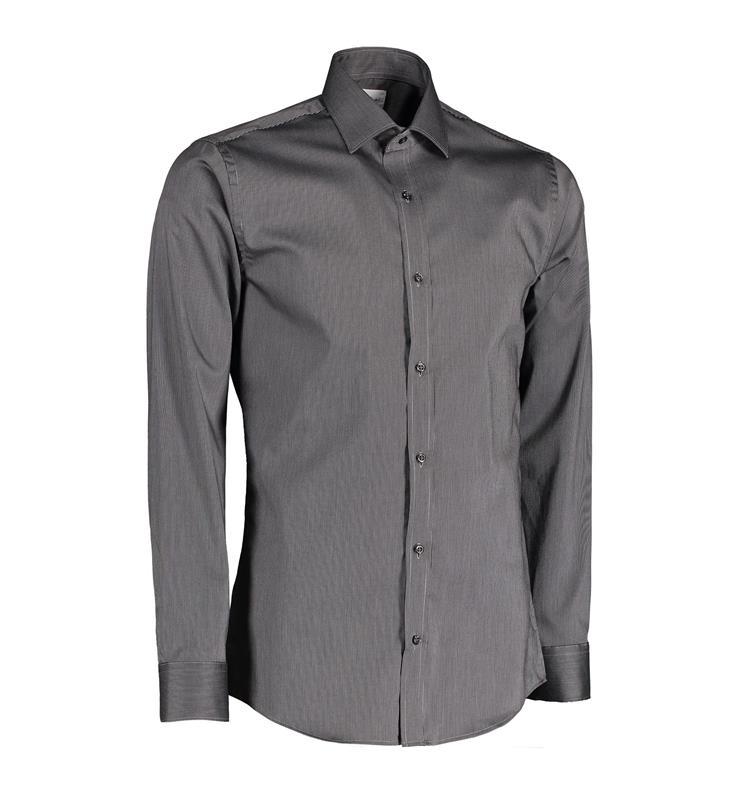 Koszula biznesowa non iron SS Fine Twill California slim SS37-Dark grey