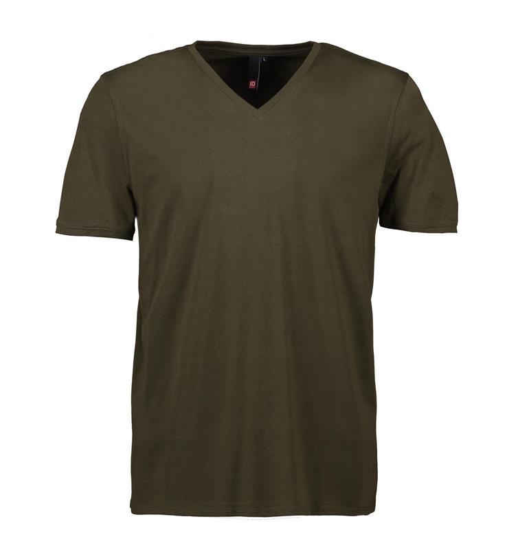 T-shirt męski ID CORE V-neck 0542-Olive