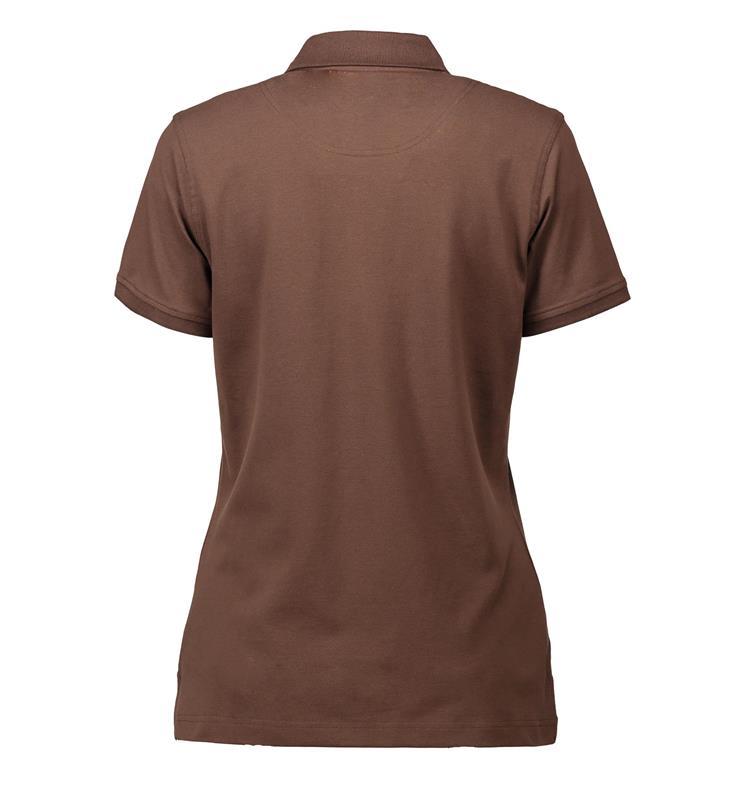 Damska koszulka polo ze stretchem ID 0527-Mocca