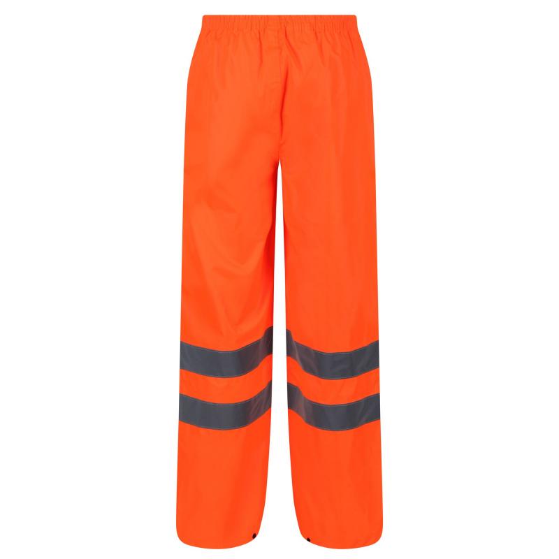 Wodoodporne spodnie odblaskowe Regatta Professional HI-VIS PRO OVERTROUSERS-Orange