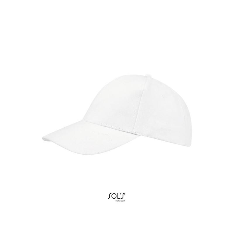 6-panelowa czapka z daszkiem SOL'S BUFFALO-White