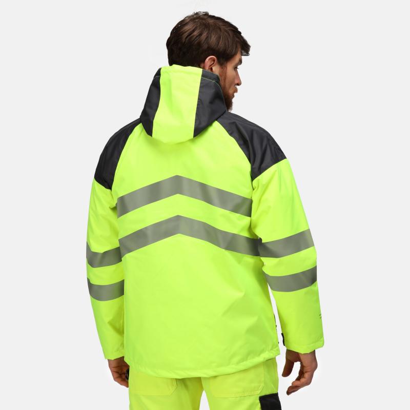 Wodoodporna kurtka ostrzegawcza Regatta Professional TACTICAL HI-VIS JACKET-Yellow/Grey