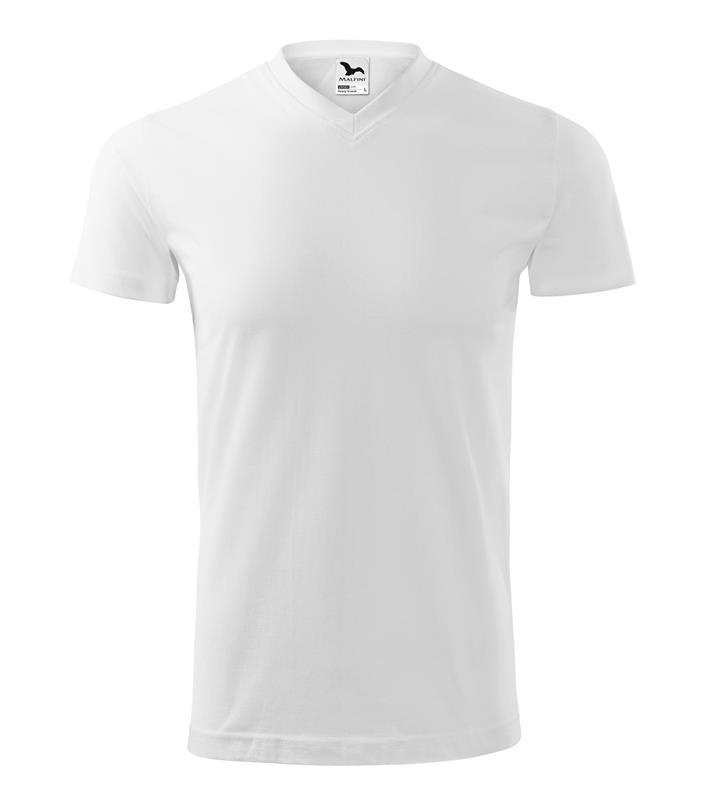 Koszulka reklamowa MALFINI Heavy V-neck 111-biały