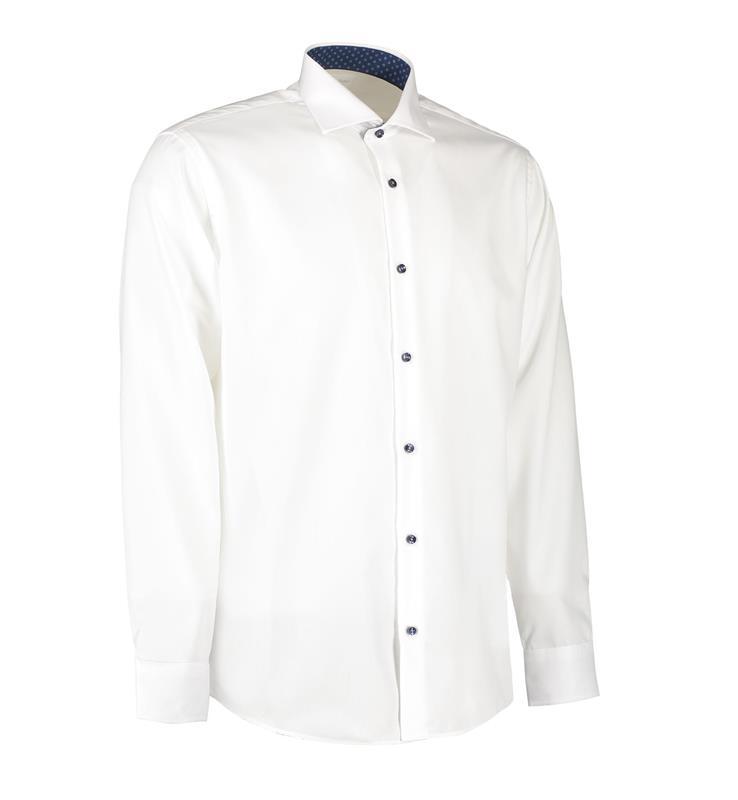 Męska koszula non iron SS Fine Twill Virginia slim S371-White