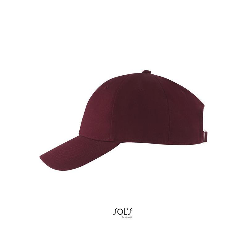 6-panelowa czapka z daszkiem SOL'S BLAZE-Burgundy