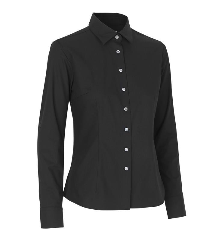 Damska koszula easy care SS Hybrid Shirt modern S52-Black