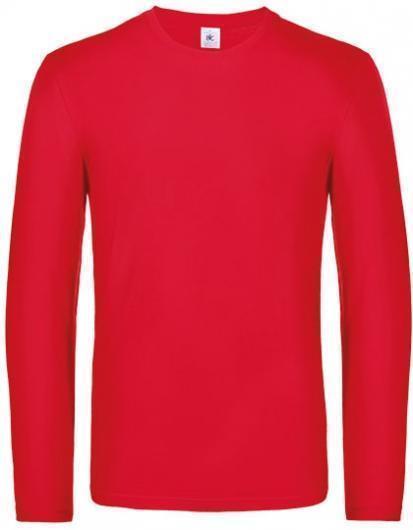 B&C Men´s T-Shirt #E190 Long Sleeve– Red