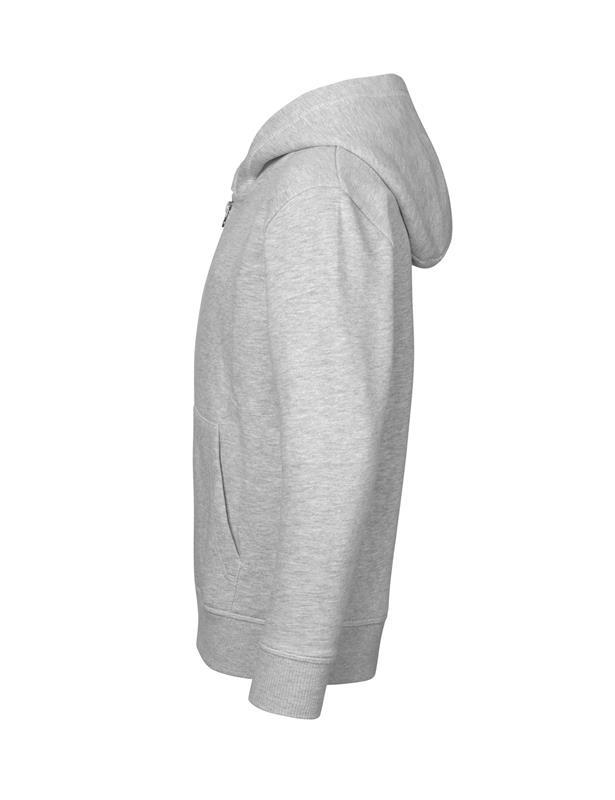 Dziecięca bluza z kapturem zip ID CORE 40638-Grey melange