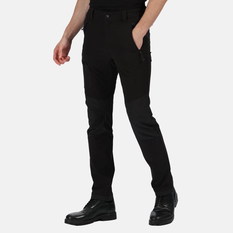 Męskie spodnie softshellowe Regatta Professional PROLITE STRETCH TROUSERS long-Black
