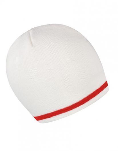 RESULT WINTER ESSENTIALS RC368 National Beanie-White/Red