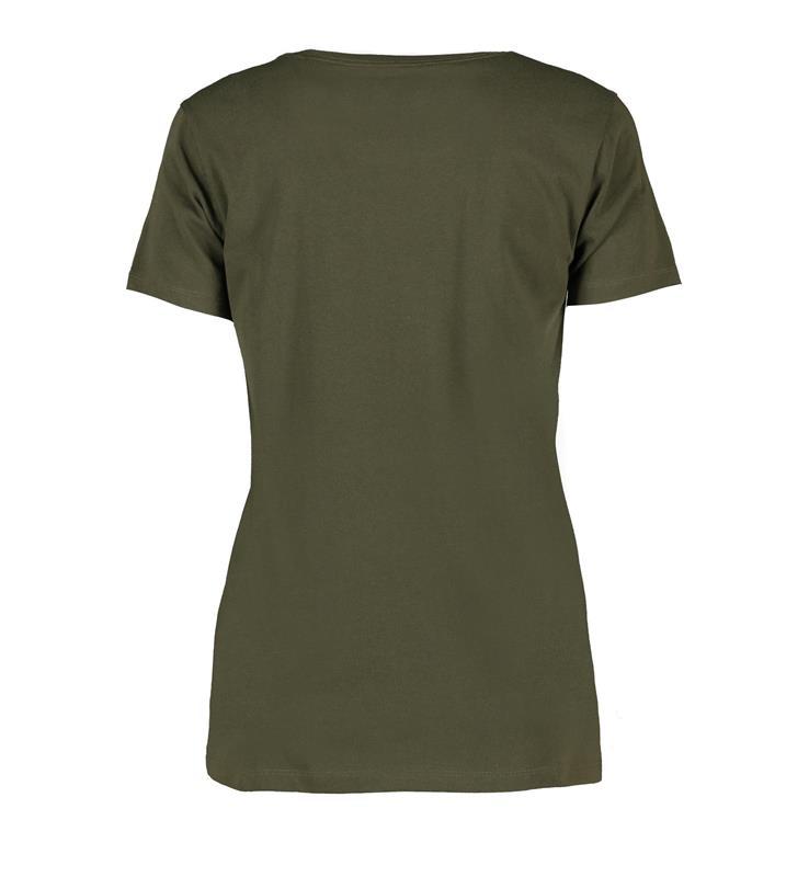 Damski t-shirt ekologiczny ID 0553-Olive