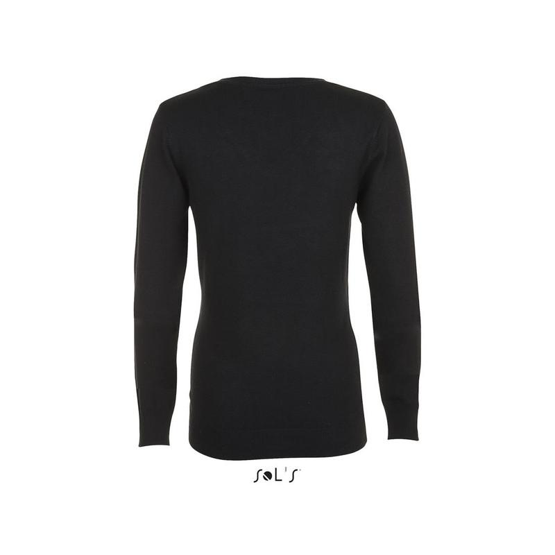 Damski sweter biznesowy SOL'S GLORY WOMEN-Black