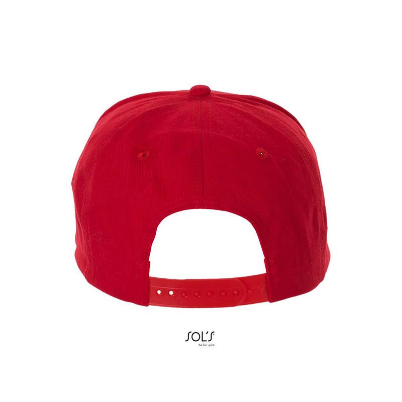 5-panelowa czapka z prostym daszkiem SOL'S SONIC-Red
