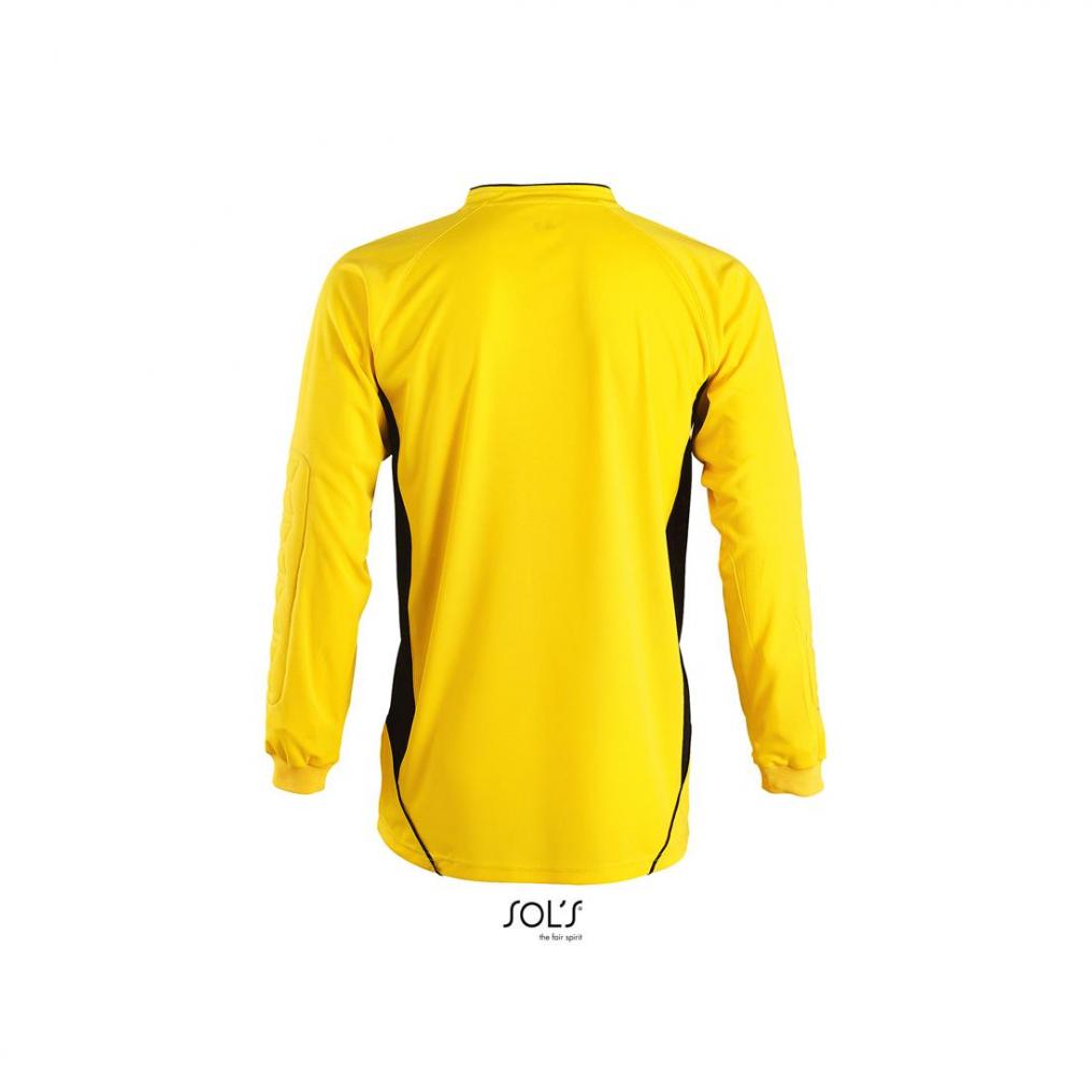 Męska koszulka sportowa z długim rękawem SOL'S AZTECA-Lemon / Black