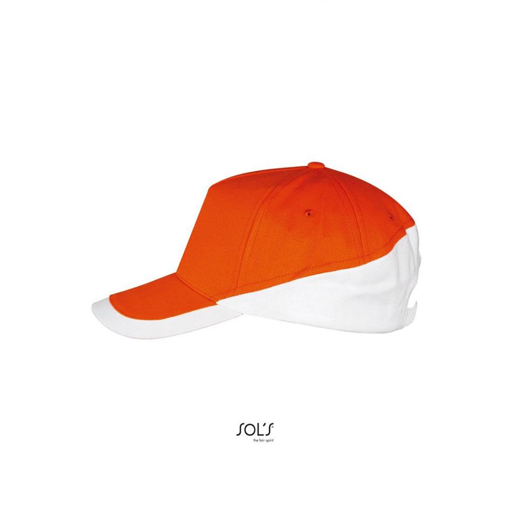 5-panelowa czapka z daszkiem SOL'S BOOSTER-Orange / White