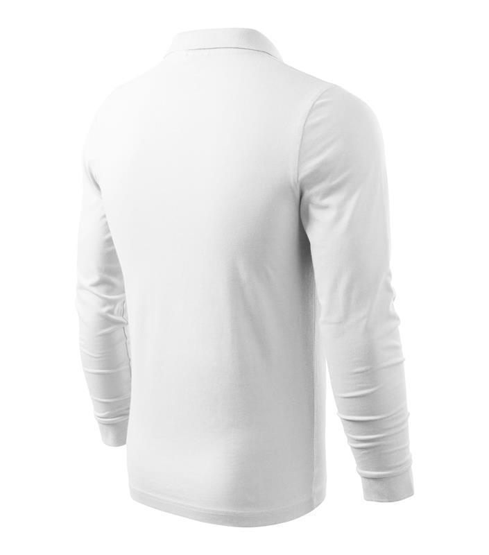 Koszulka polo z długim rękawem MALFINI Single J. LS 211-biały