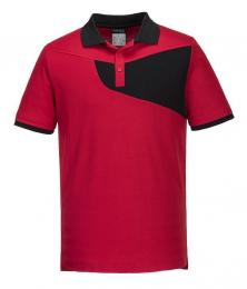 Robocza koszulka polo kontrastowa PORTWEST PW2 PW210-Red/Black