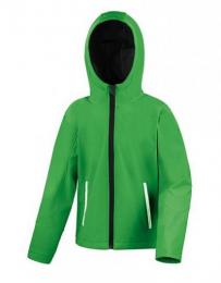 RESULT CORE RT224Y Youth TX Performance Hooded Soft Shell Jacket-Vivid Green/Black