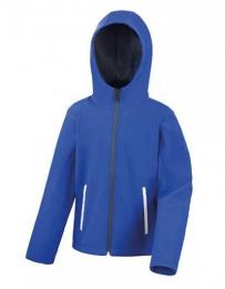 RESULT CORE RT224Y Youth TX Performance Hooded Soft Shell Jacket-Royal/Navy