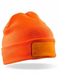 RESULT WINTER ESSENTIALS RC034 Double Knit Thinsulate™ Printers Beanie-Fluorescent Orange