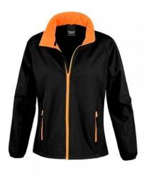 RESULT CORE RT231F Women´s Printable Soft Shell Jacket-Black/Orange