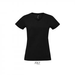 Damska koszulka V-neck SOL'S IMPERIAL V WOMEN-Deep black