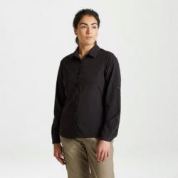 Craghoppers Expert Womens Kiwi Long Sleeved Shirt-Black
