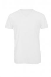 B&C Men´s V-Neck Triblend T-Shirt– White