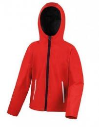 RESULT CORE RT224Y Youth TX Performance Hooded Soft Shell Jacket-Red/Black