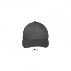 5-panelowa czapka z daszkiem SOL'S SUNNY-Dark grey / Light grey