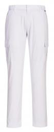 Slimowane spodnie robocze bojówki PORTWEST Stretch Slim S231-White
