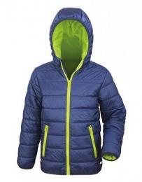 RESULT CORE RT233J Junior Soft Padded Jacket-Navy/Lime
