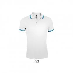 Męska koszulka polo SOL'S PASADENA MEN-White / Aqua
