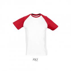 Kontrastowa koszulka SOL'S FUNKY-White / Red