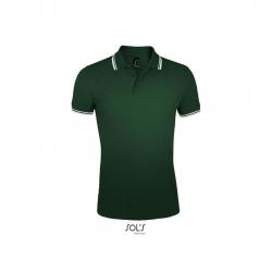Męska koszulka polo SOL'S PASADENA MEN-Forest green / White