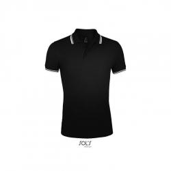 Męska koszulka polo SOL'S PASADENA MEN-Black / White