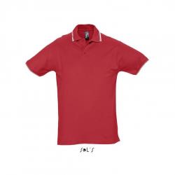Męska kontrastowa koszulka polo SOL'S PRACTICE-Red