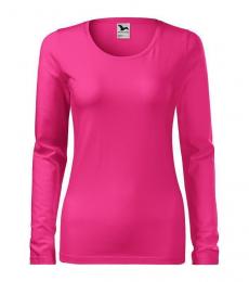 T-shirt koszulka damska MALFINI Slim 139-czerwień purpurowa